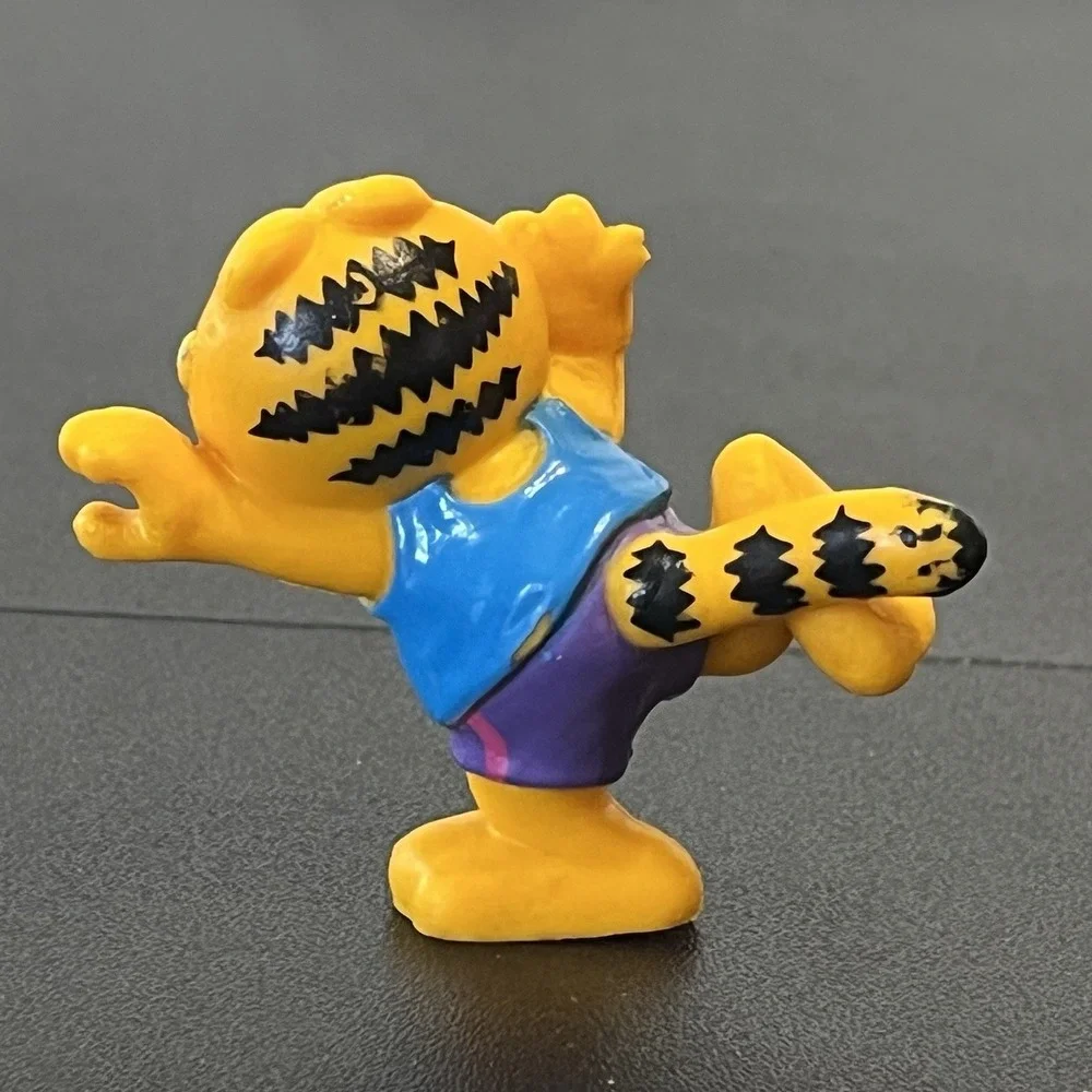 Vintage 1981 Garfield On Roller Skates & In Motion PVC Mini Figurine Figure Lot
